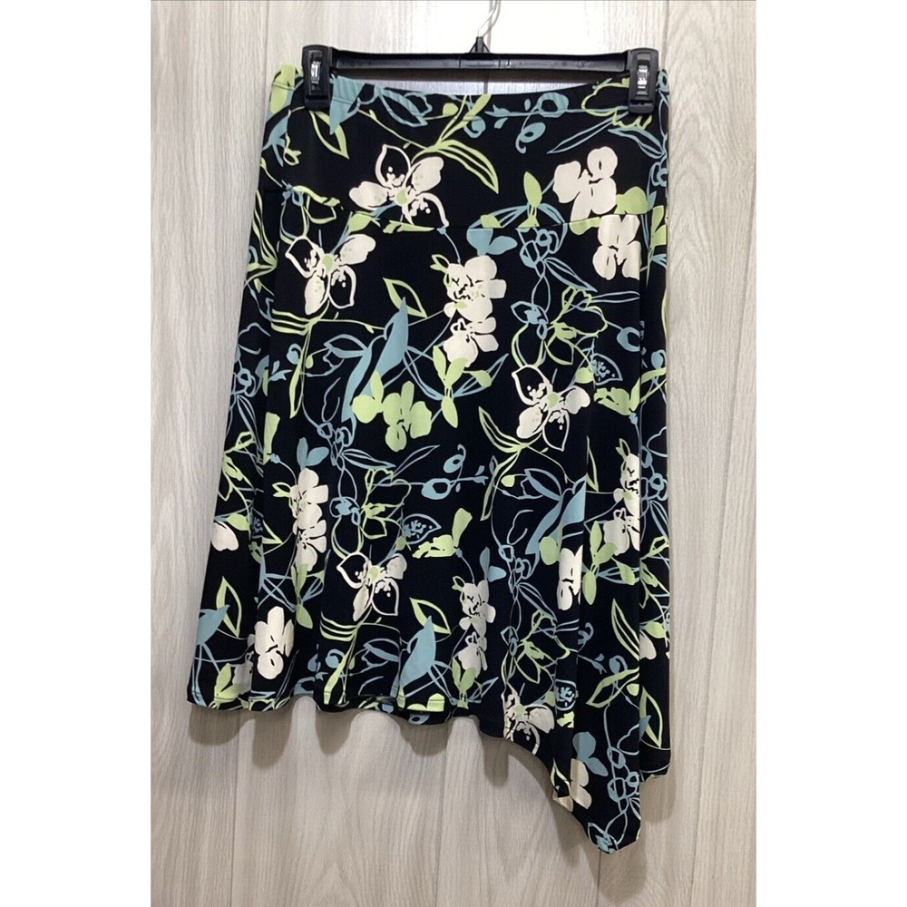 MERONA Women's (Size M) Floral Pull On Elastic Waist Skirt Stretch
